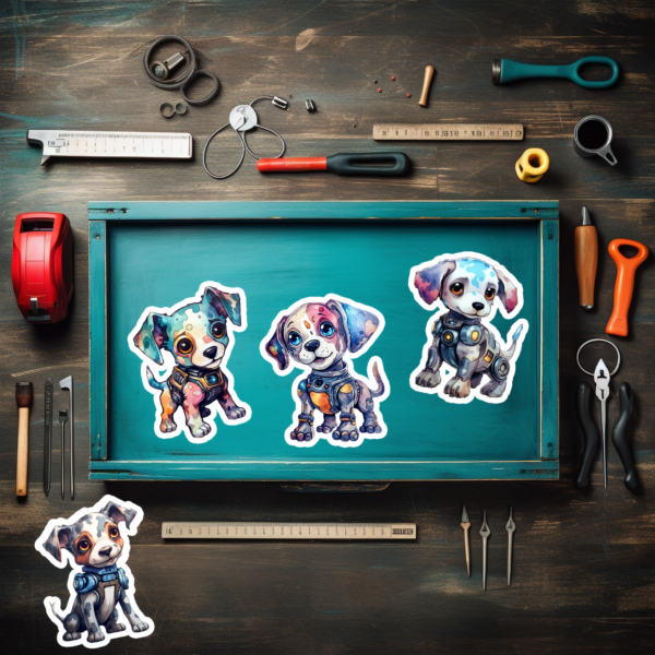 Robotic Dog Sticker Pack