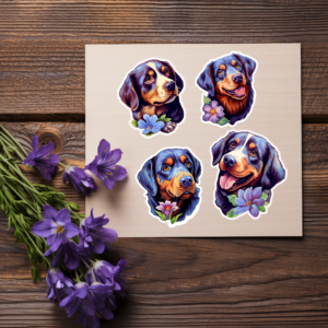 Purple Flower Dog